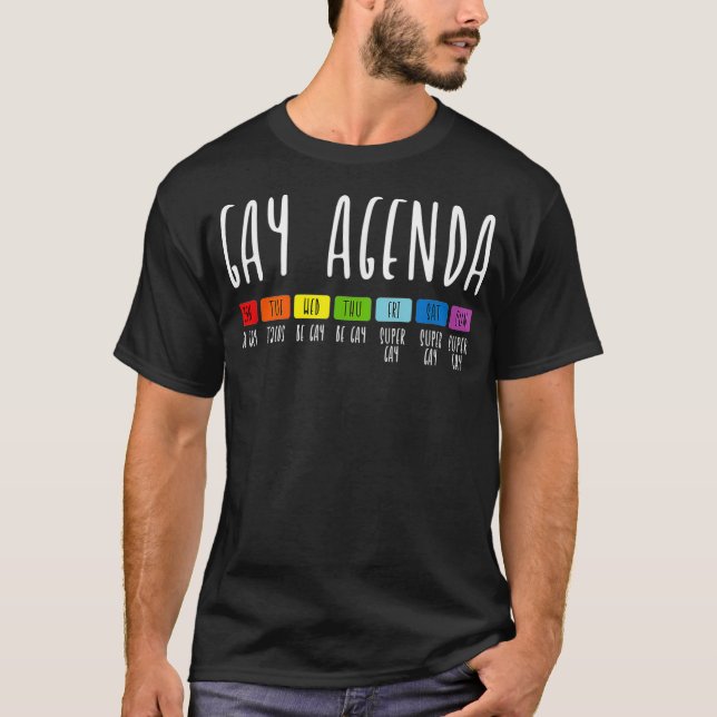 Gay Agenda LGBT Pride Tacos Älskare Funny LGBTQ Co T Shirt (Framsida)