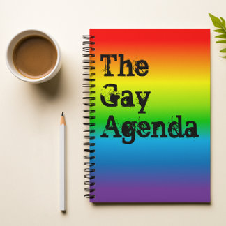 Gay Agenda Rainbow Gradient Notebook Anteckningsbok
