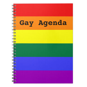 Gay Agenda Rainbow Solid Rand bärbar dator Anteckningsbok