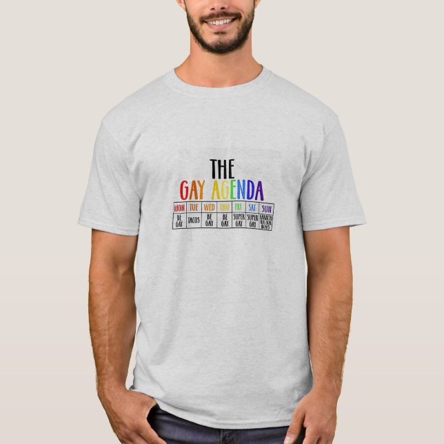 GAY AGENDA T-SHIRT (Framsida)