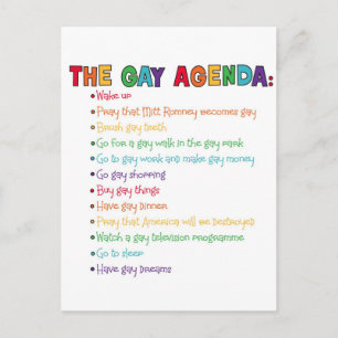 Gay Agenda Vykort