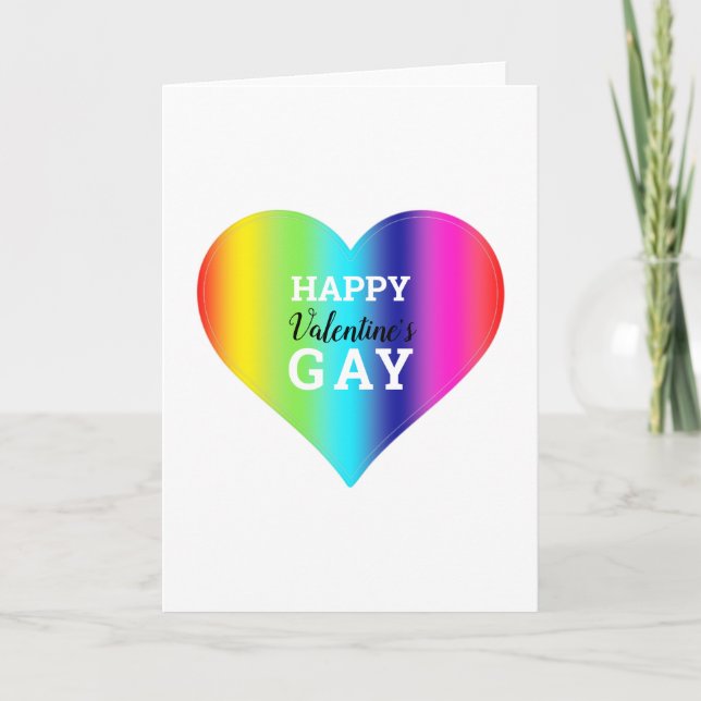 Gay Alla hjärtans dag Helgkort (Framsida)