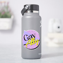 Gay Ally Lila Gult 80 s Memphis Stil Klistermärken