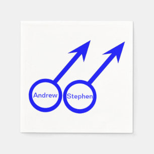 Gay Älskare Anpassade Papper Napkins Pappersservett