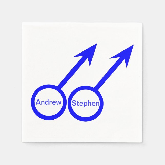 Gay Älskare Anpassade Papper Napkins Pappersservett (Framsidan)