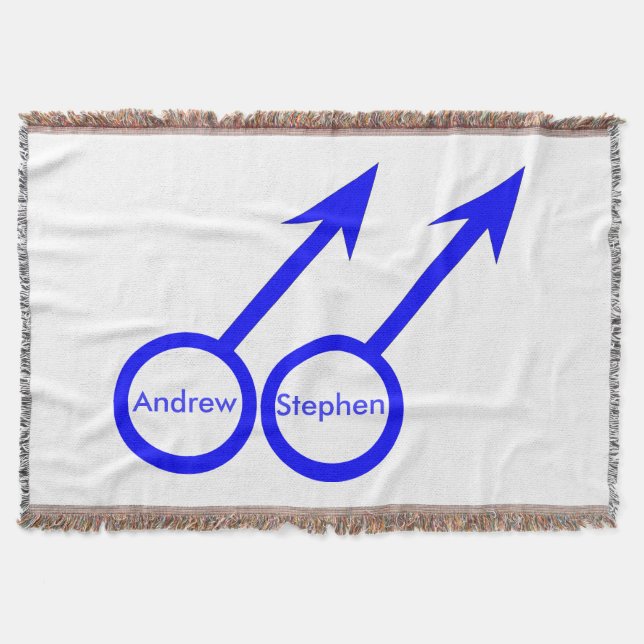 Gay Älskare Anpassade Throw Blanket Blanket Filt (Framsidan)