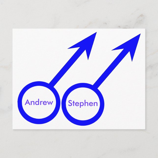 Gay Älskare Anpassade-vykort Vykort (Framsida)