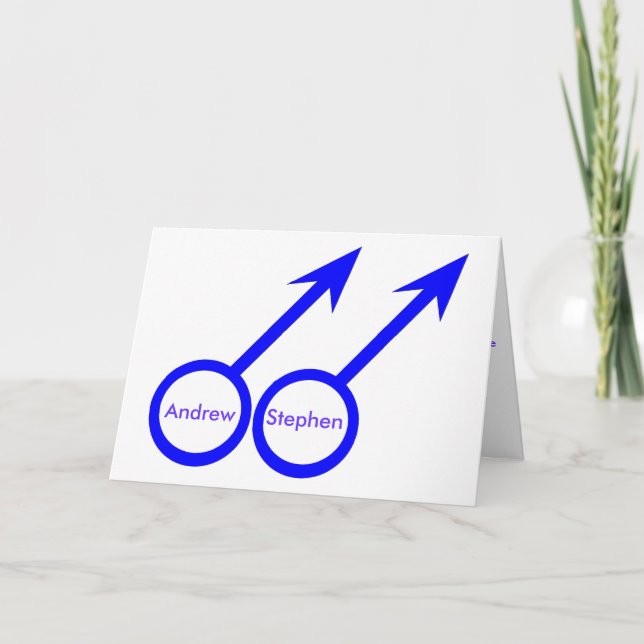 Gay Älskare Anpassningsbar-hälsningskort Kort (Framsida)