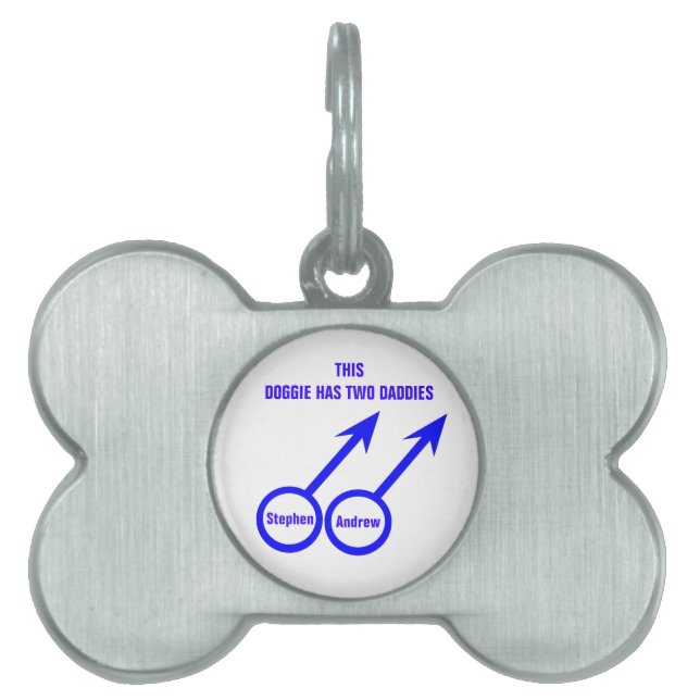 Gay Älskare Anpassningsbar Pet-tagg ID-bricka Husdjur (Framsidan)