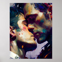 Gay Älskare Kiss Poster