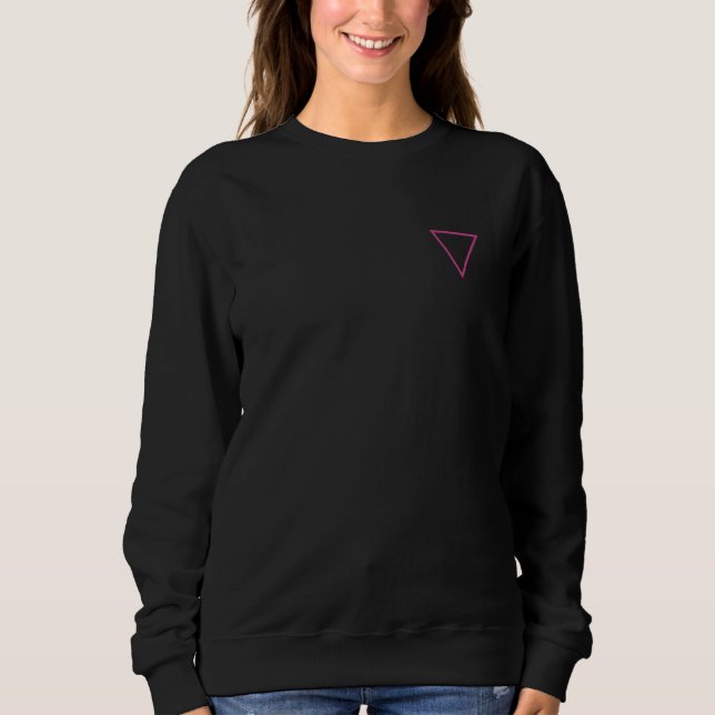 Gay and Lesbian Pride Pink Triangle LGBTQ+ Queer S T Shirt (Framsida)