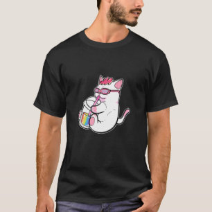 Gay Anime Cat Girl Bubble Tea Manga Figur Boba LG T Shirt