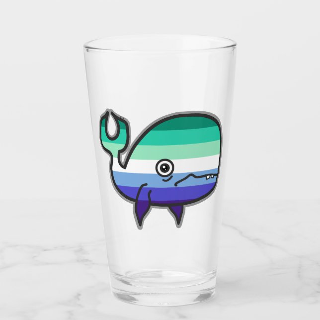Gay Anxious but Proud Whale Tumbler Glaskopp (Framsida)