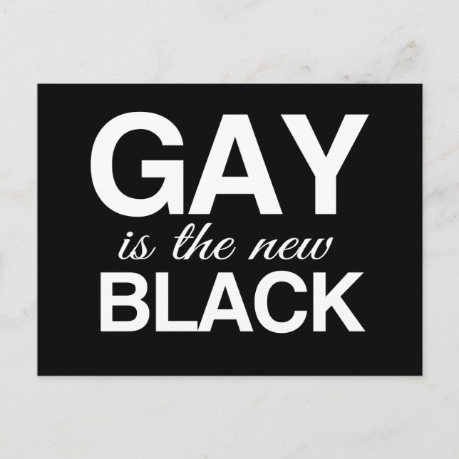 GAY ÄR NY BLACK -.png Vykort (Framsida)