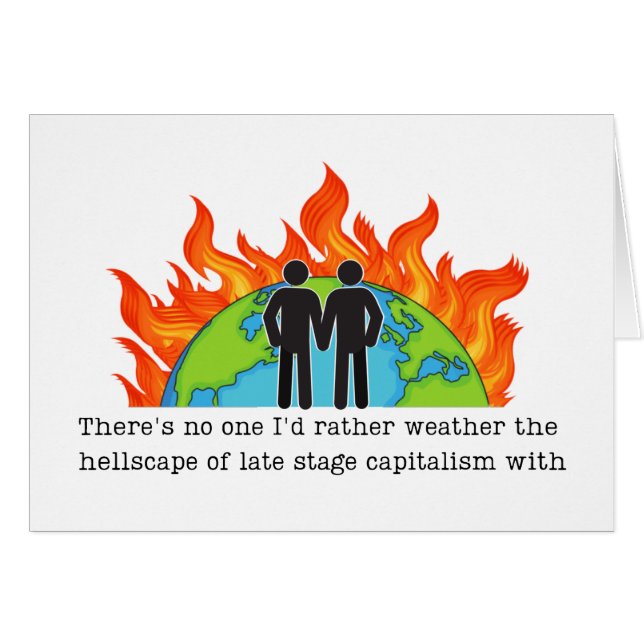 Gay-årsdag Liberal Humor Funny Card Hälsningskort (Framsidan Horizontal)