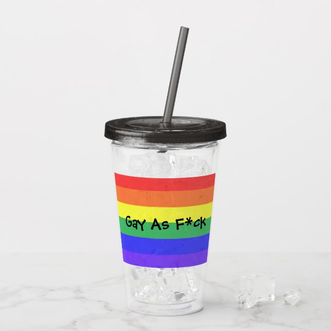 Gay As F*ck Take Away Mugg (Baksida Ice)