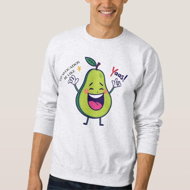 Gay Avocados är som Yasss - LGBTQ+ Lång Ärmad Tröja (Framsida)