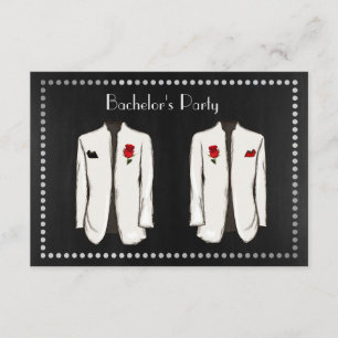 Gay Bachelor Party-inbjudan med två Tuxedos Inbjudningar