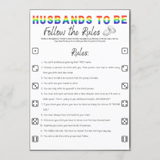 Gay Bachelor Party-spel, följ Regler Inbjudningar