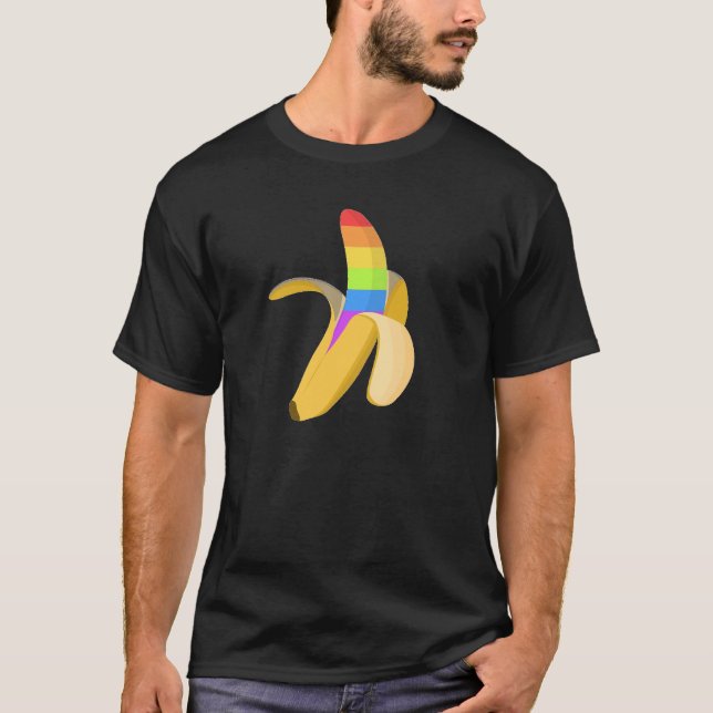 Gay Banana LGBT T-Shirt (Framsida)