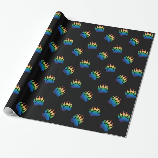 GAY BAR Gradient Bear Tass Rainbow Flagga Presentpapper (Utrullad)