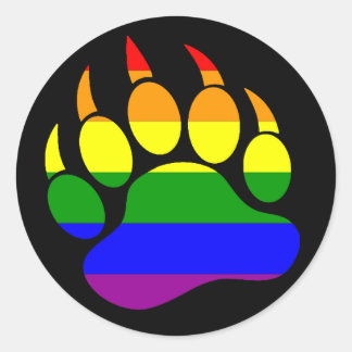 GAY BAR PRIDE RAINBOW BEAR TASS BLACK RUNT KLISTERMÄRKE