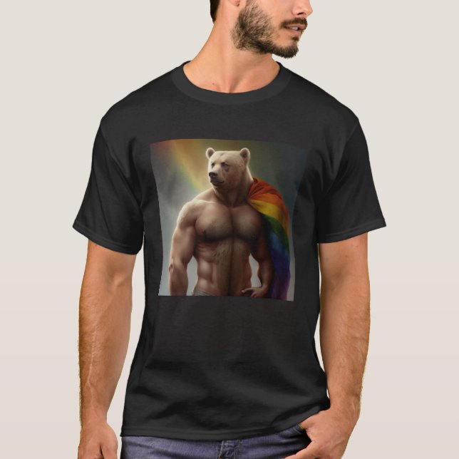 Gay Bear for lgbtq T Shirt (Framsida)