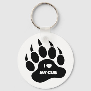 Gay Bear I Heart mitt Unge Bear Tass Nyckelring