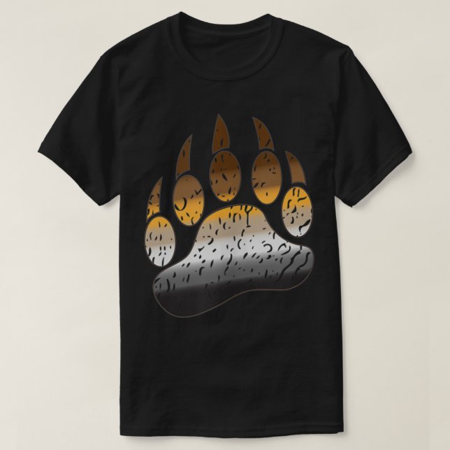Gay Bear Paw Pride Distressed Tank Top T Shirt (Design framsida)