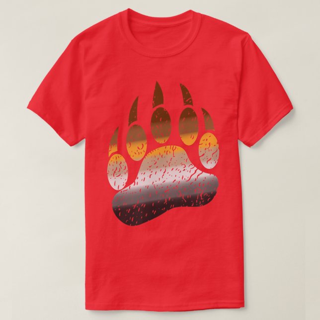 Gay Bear Paw Pride  T Shirt (Design framsida)