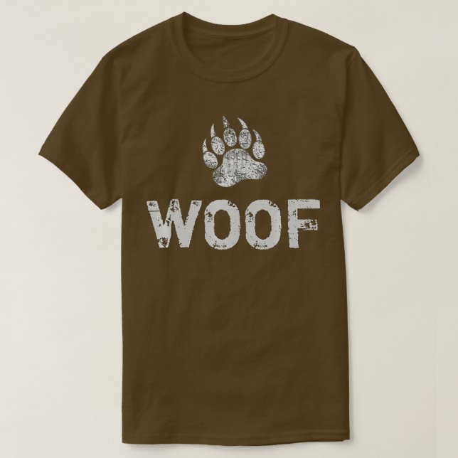 Gay Bear Pride distressed Bear Paw WOOF Premium  T Shirt (Design framsida)