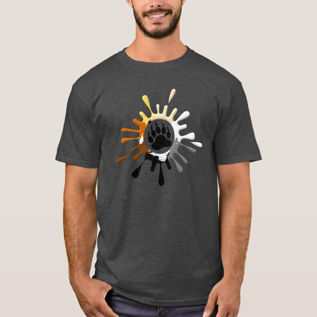 Gay Bear Pride Färger Björn Tass Tee (Framsida)