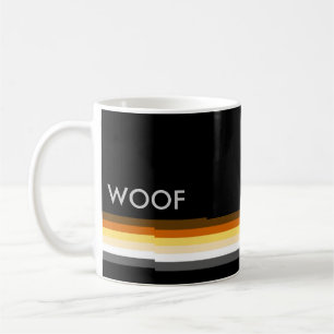 Gay Bear Pride Flagga WOOF Masculine and Sleek Kaffemugg