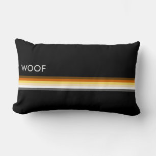 Gay Bear Pride Flagga WOOF Masculine and Sleek Lumbarkudde