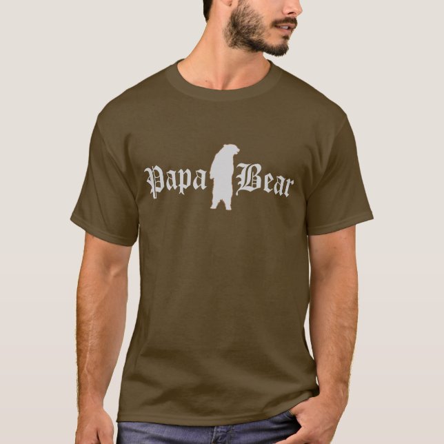 Gay Bear Pride Pappa Björn Tee Shirt (Framsida)