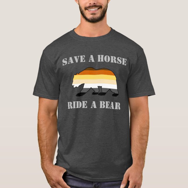 Gay Bear Pride Spara En Häst Rid En Björn Tröja (Framsida)