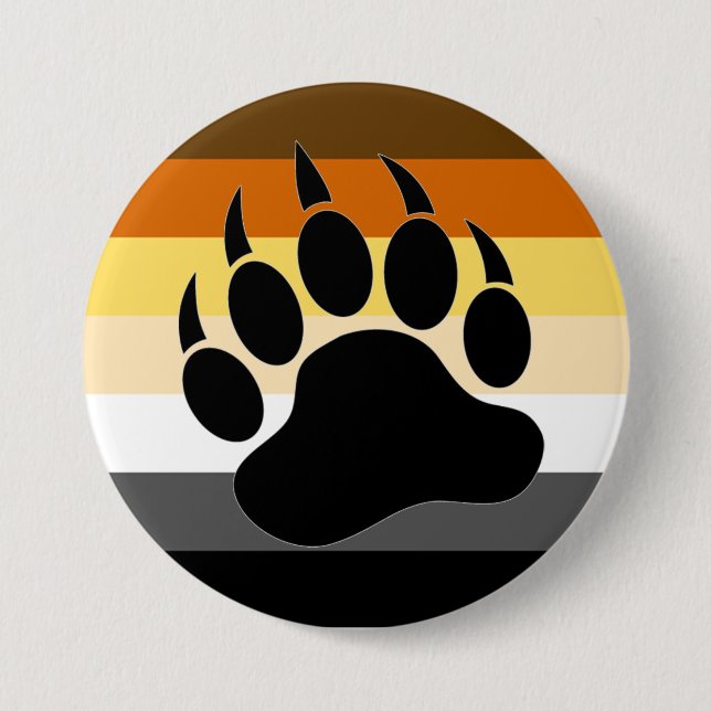Gay Bears Pride Flagga Bear Tass Knapp (Framsida)