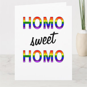 Gay Birthday Funny Homo Sweet Homo Kort
