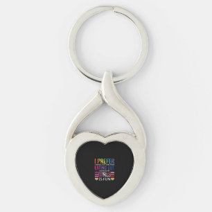 Gay Bisexual Pride Flagga HGBTQ Twisted Heart Silverfärgad Nyckelring