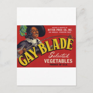 Gay Blade Vegetables Vykort