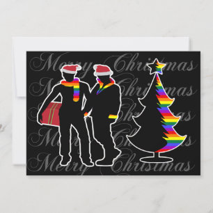 Gay Boys gay pride God jul och Träd Julkort