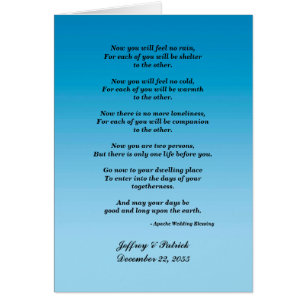 Gay Bröllop, Apache Blating, Blue Gradient Hälsningskort