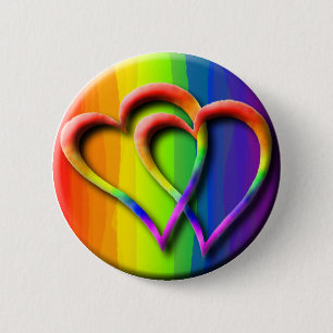 Gay Bröllop Hearts Pride Parad HBT Kärlek Knapp
