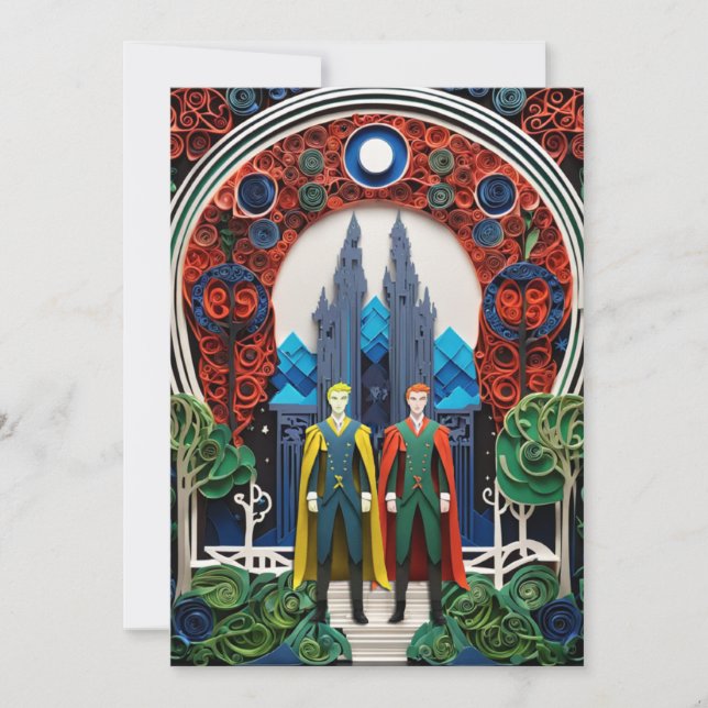 Gay Bröllop OSA Inbjudningar (Framsida)