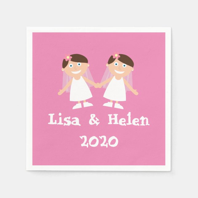 Gay Bröllop Pappersservett (Framsidan)