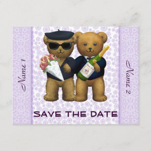 Gay Bröllop - Save Date - Nalles lilac Spara Datumet