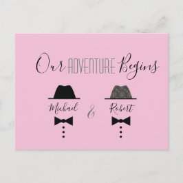 Gay Bröllop Save The Date Inbjudan