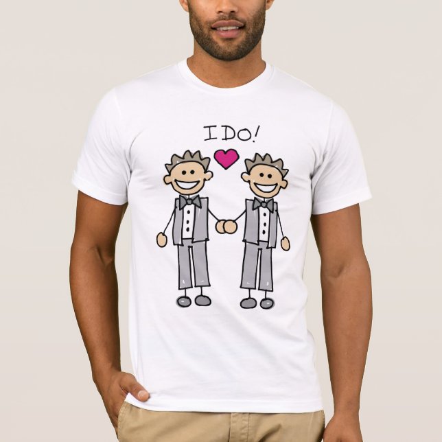Gay Bröllop T-shirt (Framsida)