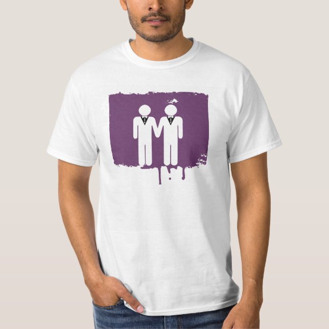 GAY BRÖLLOP TOPPER MANAR WHITE -.png Tee (Framsida)