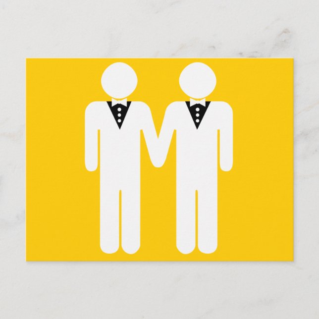 GAY BRÖLLOP TOPPER VYKORT (Framsida)